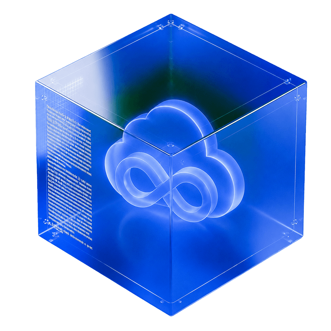 Transparent secure platform cube with an illuminated lock