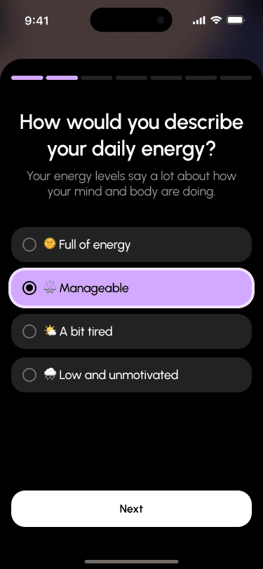 Energy check-in